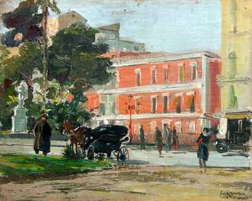 Guido Casciaro - Piazza Vittoria, Naples